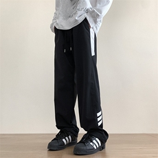 港风秋冬侧边拼接拖地工装裤宽松休闲伞兵裤男K23328-P40控58，男装工装外套，星座717