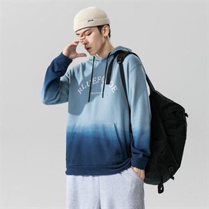 2021春秋季新款男士套头连帽卫衣韩版潮流渐变外套上衣服DF73T图片