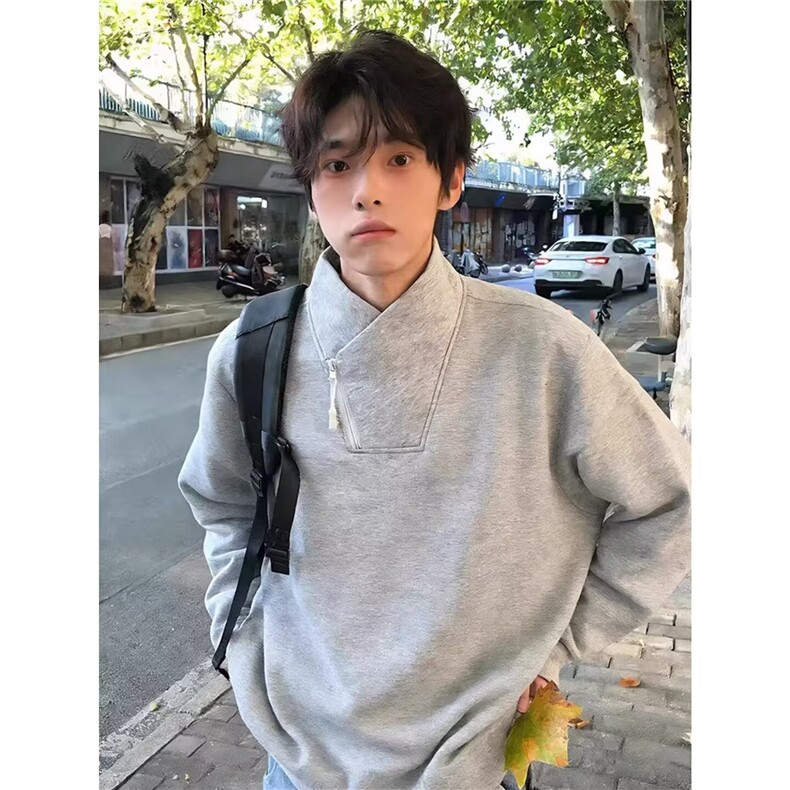 8018-P43 ins美式高街男女长袖T恤春秋季新款上衣图片