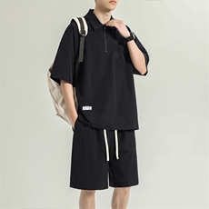 休闲套装夏季短袖短裤衣服一套搭配夏天高端帅气TZ21-特批-70，男装休闲套装，星座718