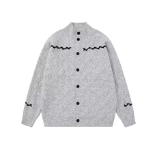 1506/QA3700/P72秋冬新款开衫毛衣美式慵懒风V领针织衫男纯色外套，男装针织衫/毛衣，星座1506