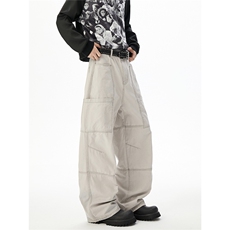 6146-秋冬现货高品多段式拼接工装100棉休闲裤(P58X98)8，男装休闲裤，电商C315