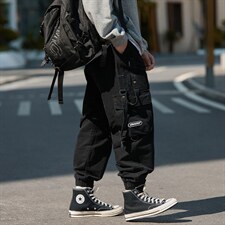 2025秋季日系多口袋工装裤男宽松飘带裤子A438-6179-P6588，男装工装外套，电商A438