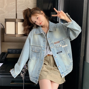 档口现货2026女装新款春秋装韩版休闲牛仔外套女355-p130-k188图片