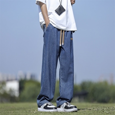 牛仔裤男夏季新款宽松直筒长裤男休闲裤子男款K825-特批-37，男装牛仔裤，星座718-1