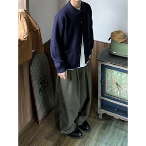 【有货】MY0339ZZ-特73 秋冬季加厚针织开衫外套男士慵懒翻领毛衣图片