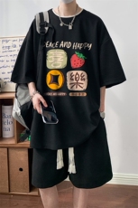 华夫格套装运动短袖t恤套装休闲两件套一套HZ84322-P44，男装T恤，电商A040