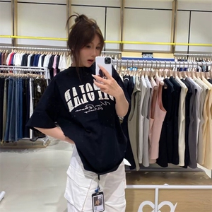万针全刺绣工艺抖音得物高品质260克重磅纯棉双纱美式高街短袖T恤图片