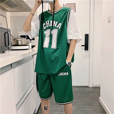 运动套装男生韩版潮流短袖短裤跑步篮球服休闲假两件套TZ130-P36，男装休闲套装，星座1008