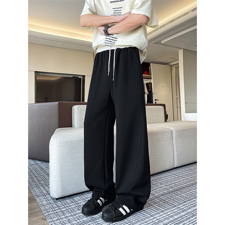 8XL-M春季撞色运动卫裤特大码美式高街直筒阔腿休闲裤KZ1945/P55,男装休闲裤,电商B238