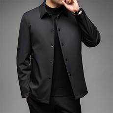 2023冬季新款翻领免烫羽绒服中年男士休闲厚款保暖白鸭绒外套男装，男装羽绒服，电商B212（原钱塘6029）