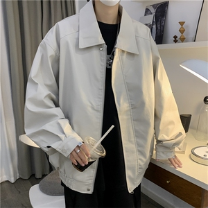 皮衣外套男款春秋潮流美式复古痞帅炸街宽松皮夹克JK06605-P68图片