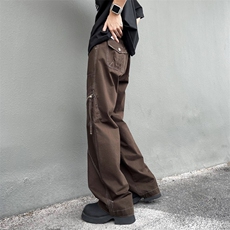 高街美式复古直筒工装裤潮牌男女Vibe裤子男宽松休闲裤女，男装工装外套，星座1013