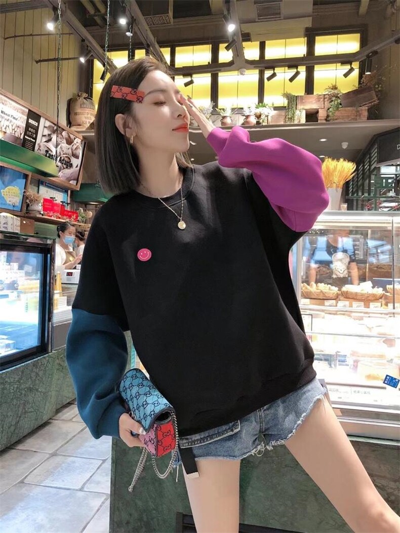 撞色卫衣，女装卫衣/绒衫，一杭