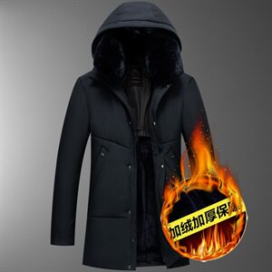 2020冬季中老年新款棉袄 8827/P140老人可脱帽子可脱毛领棉服男图片