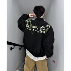 232-P60美式飞行员潮牌情侣字母印花夹克外套拉链宽松百搭舒适，男装T恤，电商B323A