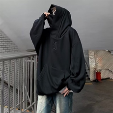 美式重磅高领卫衣男连帽春秋款宽松痞帅机能休闲运动WM04-P38，男装卫衣，星座1109-3