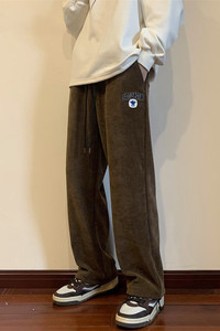 秋冬欧棉绒刺绣抽绳休闲裤大码M~5XL XZ604-KG48-P55控68图片