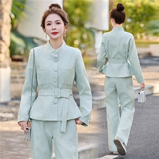 2026春季港风新款淑女气质收腰御姐炸街两件套套装，女装套装/套裙，伊仟回