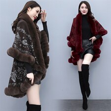 芷墨2021新冬装加厚保暖斗篷外套时尚风复古双层斗篷大衣，女装毛呢外套，芷墨服饰