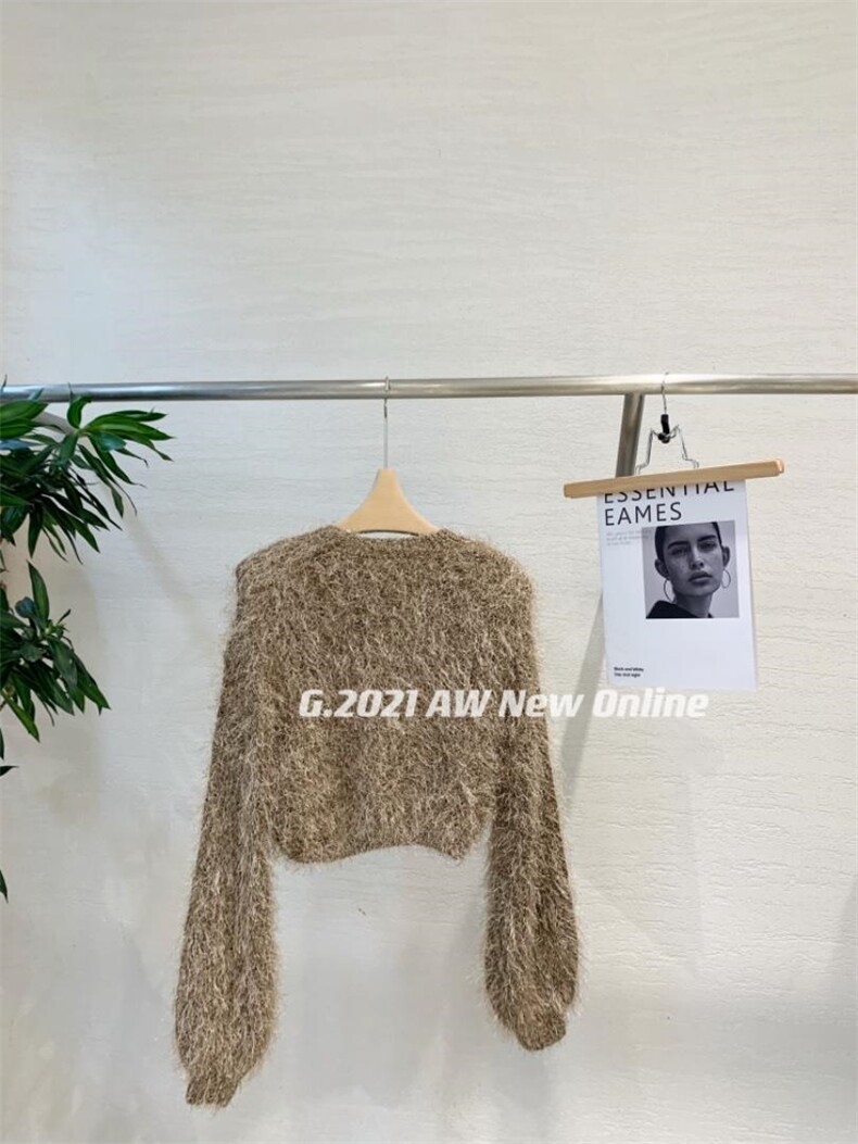 新款毛毛针织毛衣，女装针织衫/毛衣，G