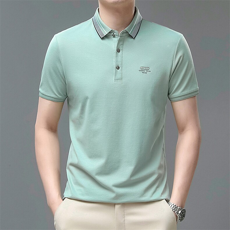 夏季男士短袖休闲t恤百搭polo衫中年爸爸夏装上衣QP1631-P57,男装Polo衫,星座1105-3