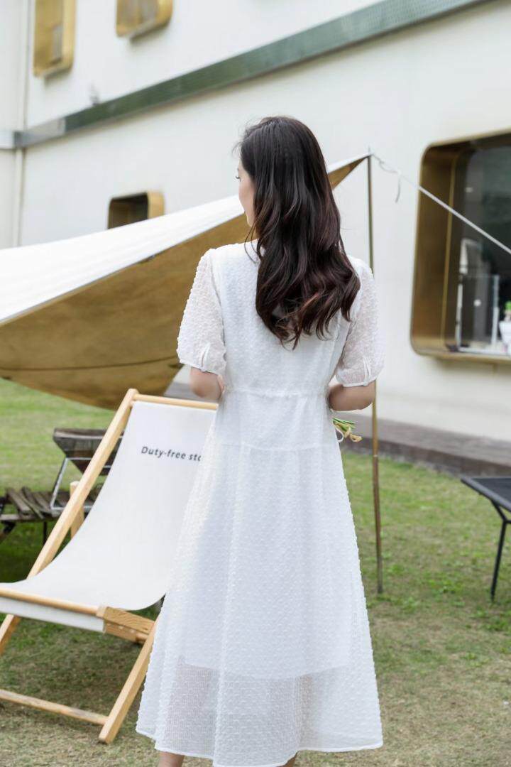 夏装连衣裙，泡泡沙，女装连衣裙，雪飞诗