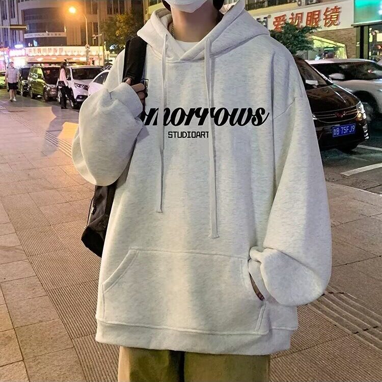 350g华棉潮牌印花连帽卫衣慵懒风宽松oversize外套5167-P43网络图,女装卫衣/绒衫,电商B245