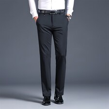 D-A06秋冬新款男士弹力纯色休闲大版西裤免烫透气修身长裤P118，男装西裤，电商B360