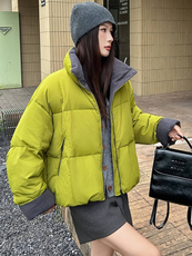 2025年冬季新款时尚潮流90白鸭绒舒适柔软短款羽绒服，女装羽绒服，心心服饰