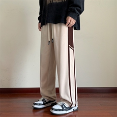 条纹卫裤男2023新款美式潮牌宽松运动春秋男生休闲长裤K0361-P43，男装休闲裤，星座308B-1