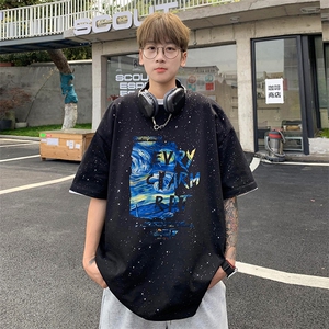 量大优供抖音视频 支持得物配合二开美式满天星亮片短袖T恤MTX215图片