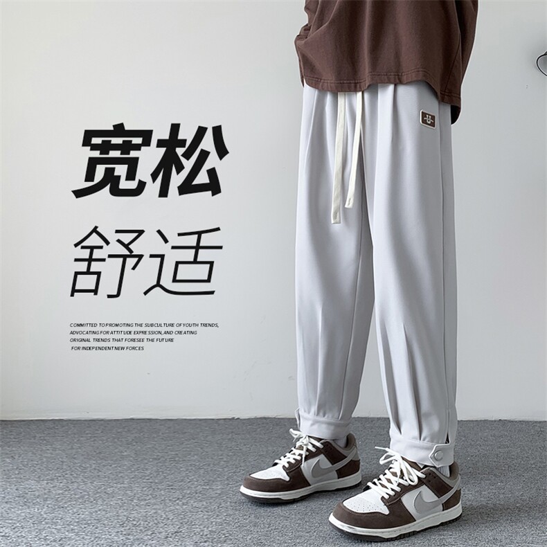 秋季休闲裤男宽松潮牌运动裤休闲束脚裤CK70P42图片