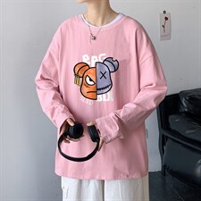！秋季打底衫男卫衣男潮流圆领纯棉长袖T恤男CX294-P25,男装T恤,电商B371