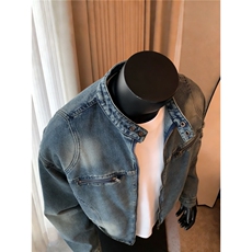 有货。春秋美式牛仔外套男女休闲工装夹克W6942-P70，男装工装外套，星座412-3