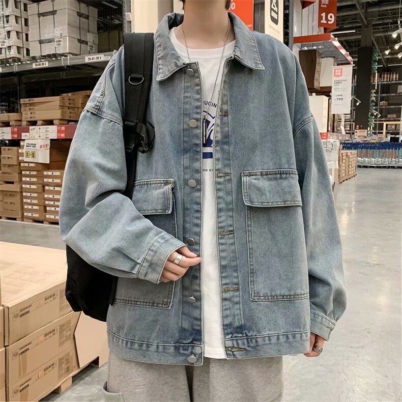 牛仔外套男夹克春秋超火韩版帅气潮宽松ins港风潮牌百搭JK92-P55,男装夹克,星座1008-1