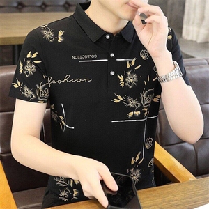 25015-P35 春季休闲时尚T恤男短袖打底衫商务休闲修身短袖POLO衫图片