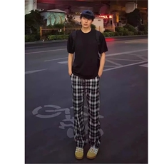 现货美式直筒磨毛格子休闲裤CK780/特P40，男装休闲裤，电商B350