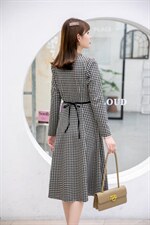 韩版修身连衣裙，女装连衣裙，红利秀雅