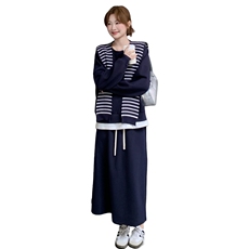 2026春新品藏青色卫衣半身裙套装送披肩2C375-565-P175-K258，女装套装/套裙，2C375