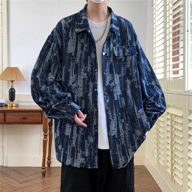 秋冬夹克牛仔外套大码港风日系小众痞帅夹克1016-1JK65P98K128,男装夹克,星座1016-1（原电商B408-1）
