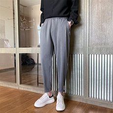 休闲裤春秋季长裤潮流痞帅垂感西裤韩版修身裤子男小脚九分裤K887，男装休闲裤，星座1116A-2（原606A-1）