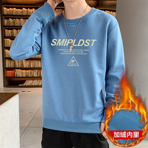 2026秋冬新款潮流男士字母加绒卫衣套头大码1210-2-F033加绒-P19图片