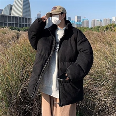 秋冬季高级棉服男生立领宽松大码棉衣港风复古袄子外套MYY18，男装棉衣，星座506