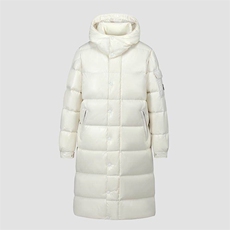 高版本90%鹅绒羽绒服潮牌长款亮面连帽加厚冬季外套男女138-P230，男装羽绒服，星座1210A