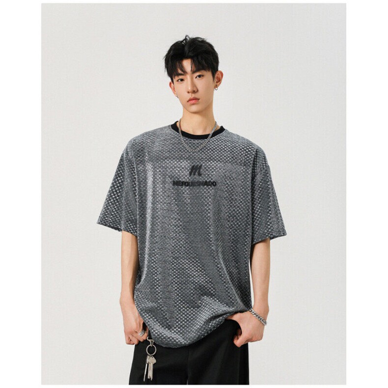 T2380P40控58冰丝夏季特殊渐变硅胶印花短袖T恤，男装T恤，电商B205