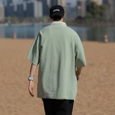 翻领短袖T恤男简约百搭休闲打底五分袖POLO衫F913P28，男装Polo衫，星座1116-2
