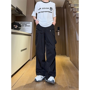现货 美式设计感小众工装裤高街休闲拉链直筒裤男K653-P55 控78图片