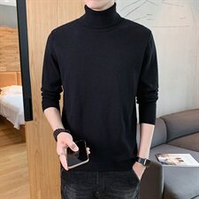 2021秋冬季新款毛衣男士韩版潮流针织毛线打底衫高领外套DF65T，男装针织衫/毛衣，电商A102