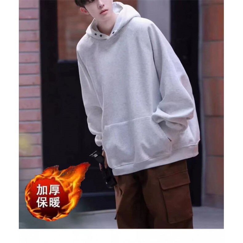 1506/QW8010/P37卫衣男连帽冬季ins港风宽松潮牌字母印花百搭外套,女装短外套,星座1506